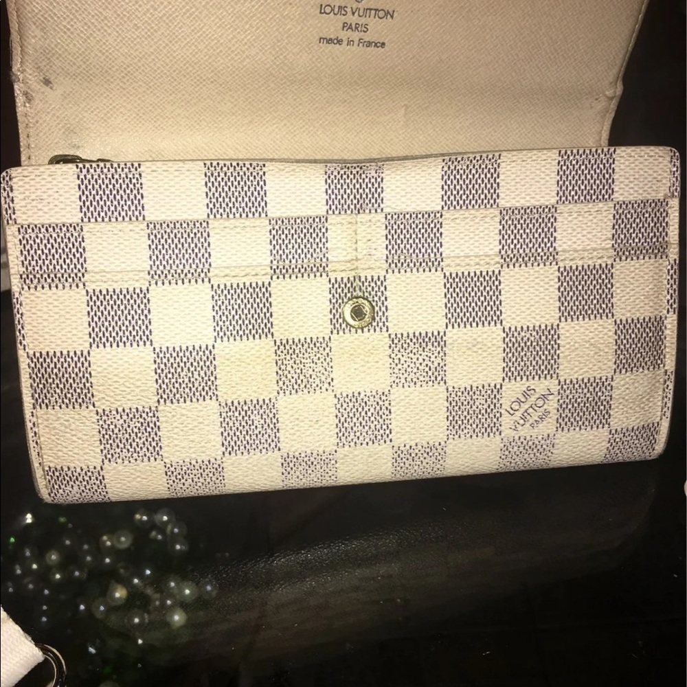 SOLDAuth Louis Vuitton Damier Azur Sarah Wallet - Picture 10 of 13